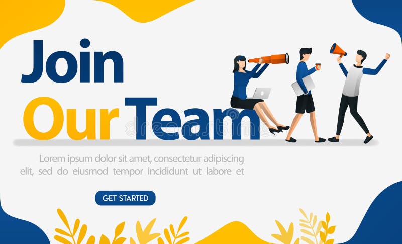 La page de d?barquement pour des entrevues d'emploi avec les mots JOIGNENT NOTRE ?QUIPE, ilustration de vecteur de concept peut e illustration libre de droits La page de d?barquement pour des entrevues d'emploi avec les mots JOIGNENT NOTRE ?QUIPE, ilustration de vecteur de concept peut e illustration libre de droits