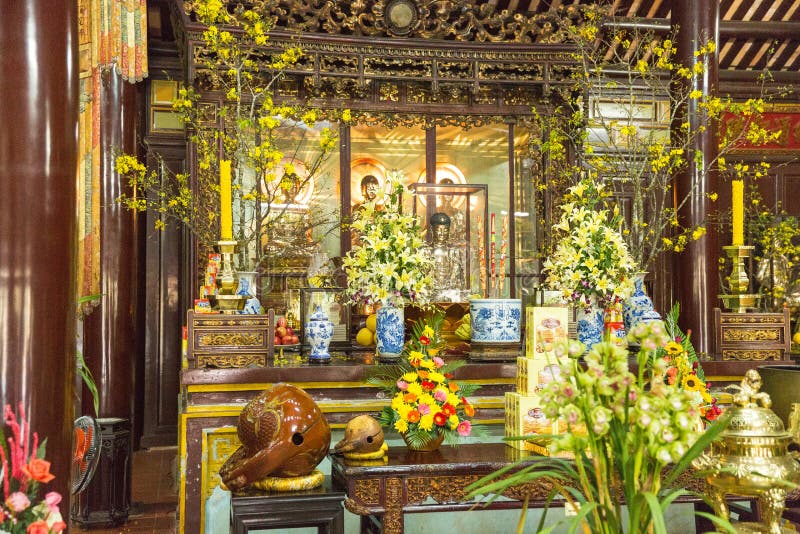 La pagoda de Celestial Lady en Hue Vietnam - Chua Thien Mu images stock La pagoda de Celestial Lady en Hue Vietnam - Chua Thien Mu images stock