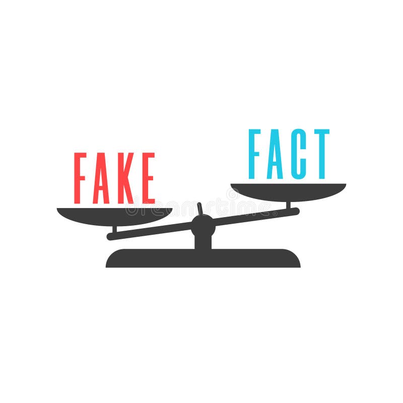 La palabra falsa sobrepasa la palabra hecho en la balanza balancea el concepto del equilibrio de las noticias verdaderas y falsas ilustración del vector La palabra falsa sobrepasa la palabra hecho en la balanza balancea el concepto del equilibrio de las noticias verdaderas y falsas ilustración del vector