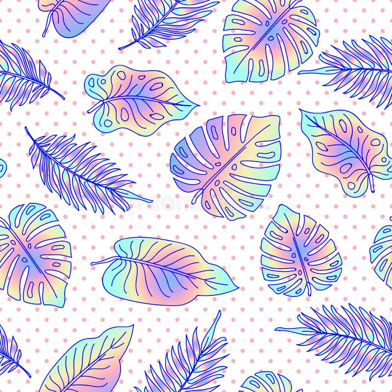 La palmera deja el modelo inconsútil con los puntos ilustración del vector La palmera deja el modelo inconsútil con los puntos ilustración del vector