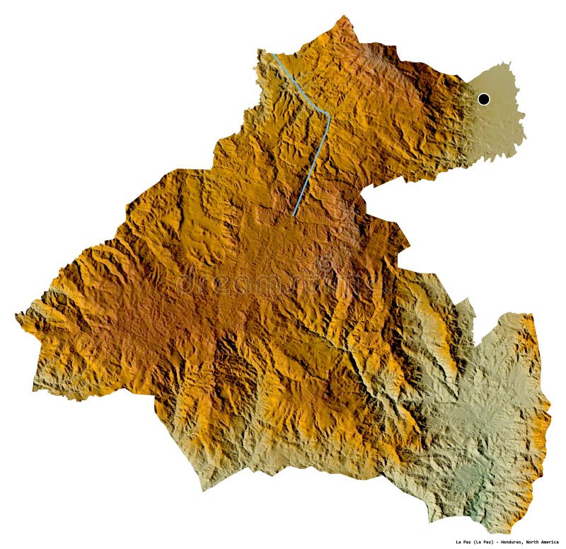 La Paz Honduras Map La Paz, Department Of Honduras, On White. Relief Stock Illustration -  Illustration Of Zoom, Land: 193765523