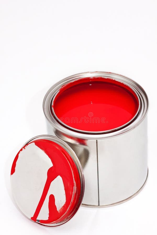 La peinture peut avec le cache photographie stock La peinture peut avec le cache photographie stock
