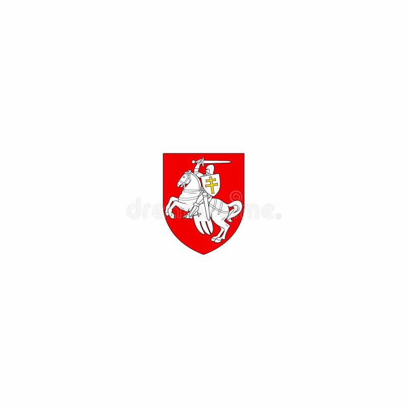 The chase is the historical coat of arms of modern Belarus and the Grand Duchy of Lithuania. Flat vector illustration. The chase is the historical coat of arms of modern Belarus and the Grand Duchy of Lithuania. Flat vector illustration