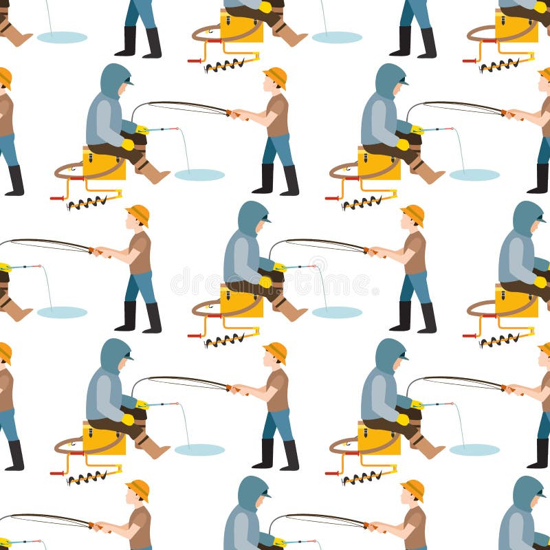 La pesca del pescador de los pescados de las capturas del vector de los pescadores lanzó la barra en captura del agua y la vuelta libre illustration La pesca del pescador de los pescados de las capturas del vector de los pescadores lanzó la barra en captura del agua y la vuelta libre illustration