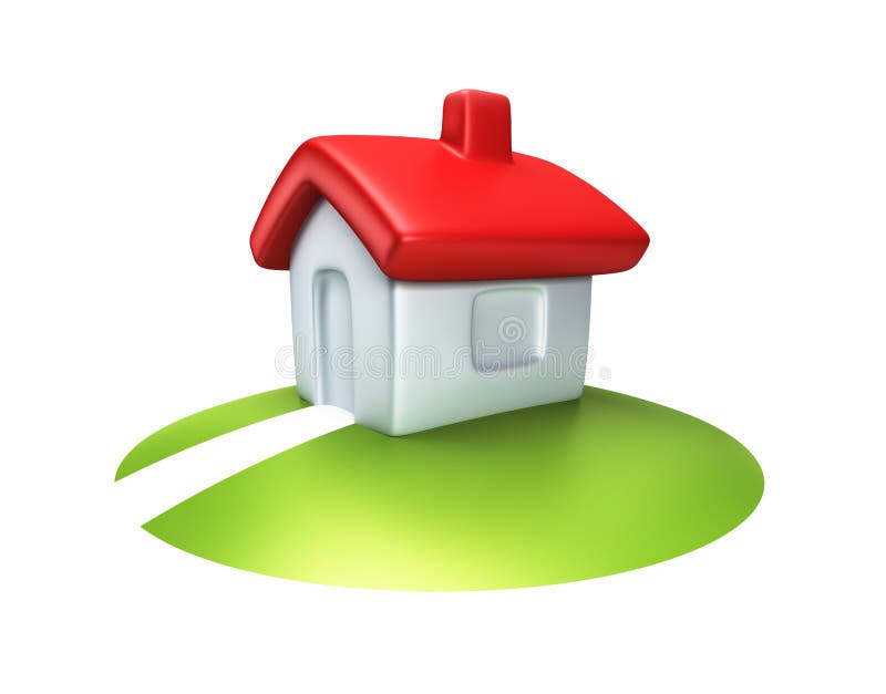 La petite maison symbolique 3d rendent illustration stock La petite maison symbolique 3d rendent illustration stock