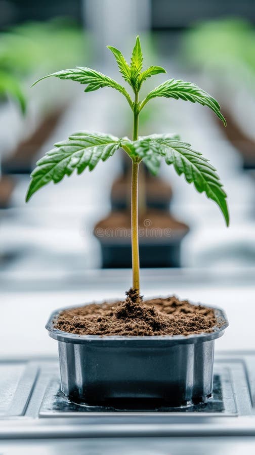 La piantagione di piantine di semi viene effettuata dal terreno in piccoli contenitori. Insediamento agricolo per giardini urbani. immagini stock