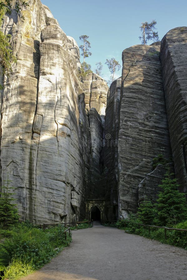 La piedra arenisca hermosa de Adrspach- oscila la ciudad en República Checa imagenes de archivo La piedra arenisca hermosa de Adrspach- oscila la ciudad en República Checa imagenes de archivo