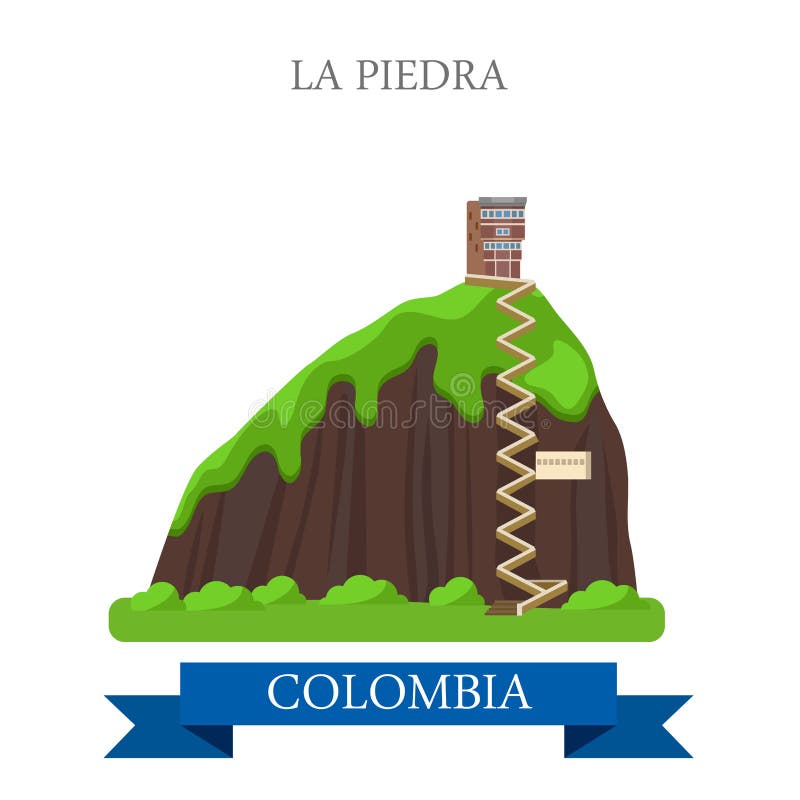 La Piedra in punti di riferimento piani dell'attrazione di vettore della Colombia