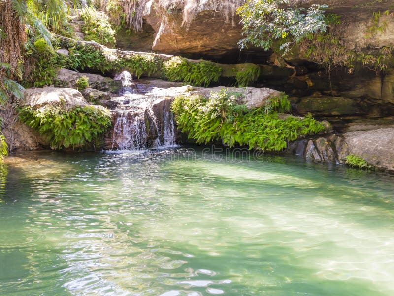 La piscine naturelle, crystalline waterfall, Isalo National Park, Madagascar