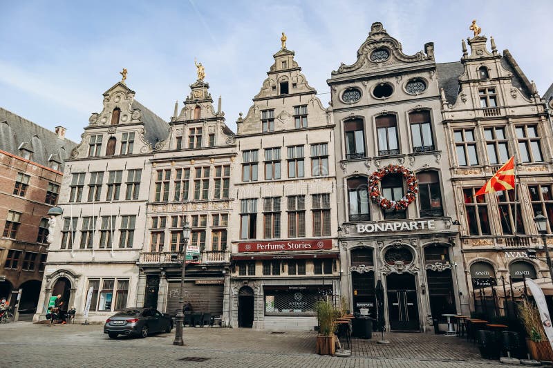 La place centrale d'anvers le marché de la grote photos stock