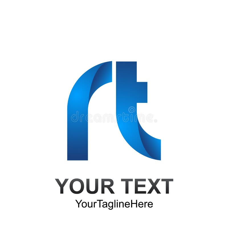 La plantilla del logotipo del RT de la letra inicial coloreó el diseño azul para el negocio stock de ilustración La plantilla del logotipo del RT de la letra inicial coloreó el diseño azul para el negocio stock de ilustración