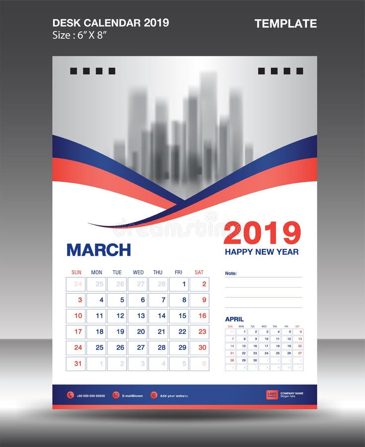 La plantilla 2019, vector del calendario del Marzo-escritorio del diseño del aviador, disposición anaranjada azul del concepto, p stock de ilustración La plantilla 2019, vector del calendario del Marzo-escritorio del diseño del aviador, disposición anaranjada azul del concepto, p stock de ilustración