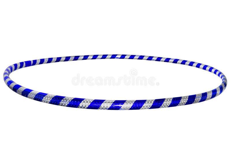 La plata del aro del hula con el azul aislado en el fondo blanco