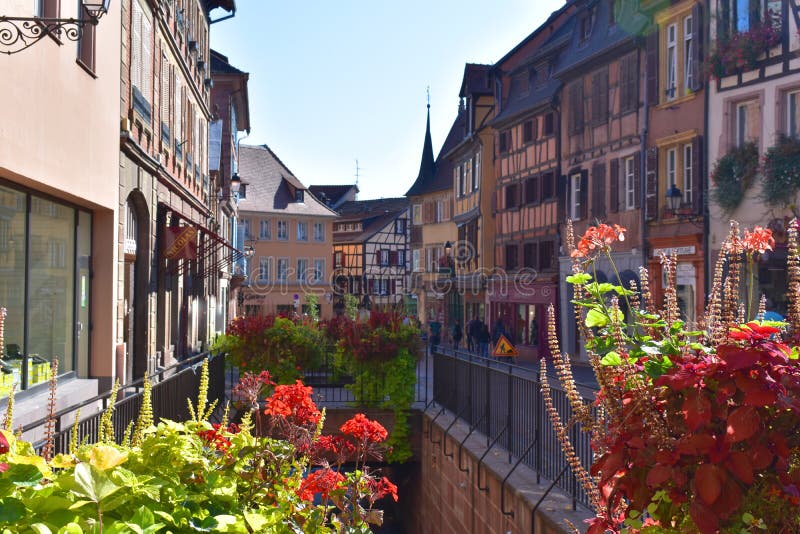 La plupart des beaux villages traditionnels des Frances - Colmar en Alsace images stock La plupart des beaux villages traditionnels des Frances - Colmar en Alsace images stock