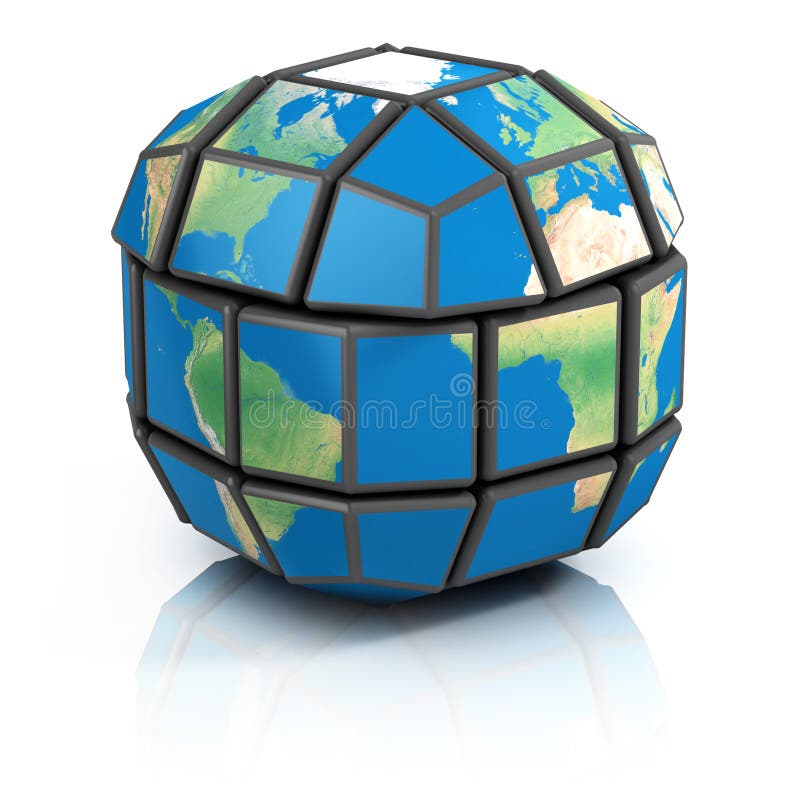 La politique globale, illustration de la globalisation 3d
