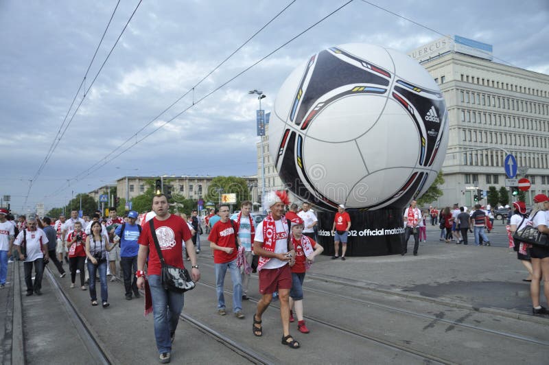La Polonia smazza l'EURO 2012 fotografie stock La Polonia smazza l'EURO 2012 fotografie stock