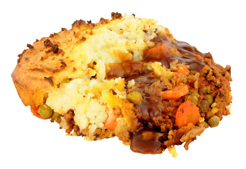 La porción de patata remató la empanada de la cabaña fotografía de archivo La porción de patata remató la empanada de la cabaña fotografía de archivo