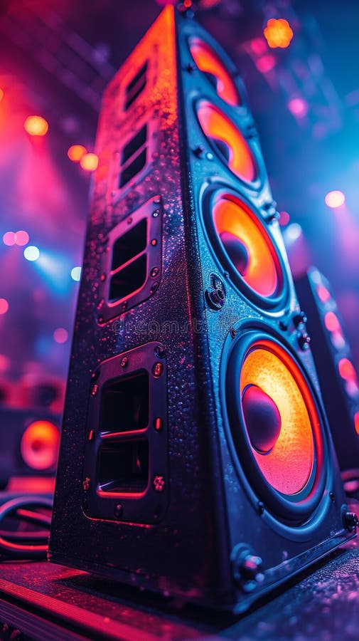 La potenza audio : sottofondo audio ad alta risoluzione per professionisti musicali e audiofili. illustrazione di stock