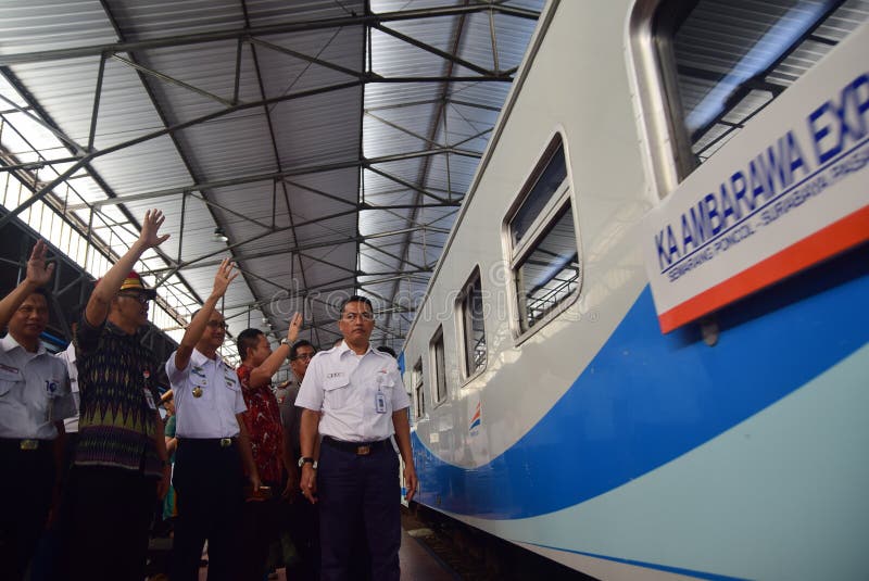 La premier del viaje de tren expreso de Ambarawa foto de archivo libre de regalías La premier del viaje de tren expreso de Ambarawa foto de archivo libre de regalías