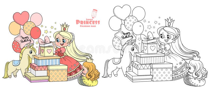 Joyeux Anniversaire Ma Petite Princesse Bebe Illustration De Vecteur Illustration Du Carte Illustration