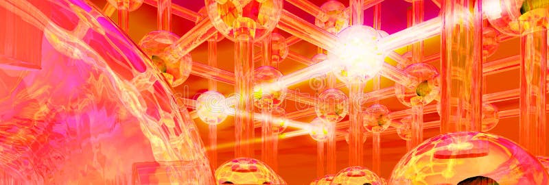 La priorità bassa futuristica 3D di tema rende illustrazione vettoriale