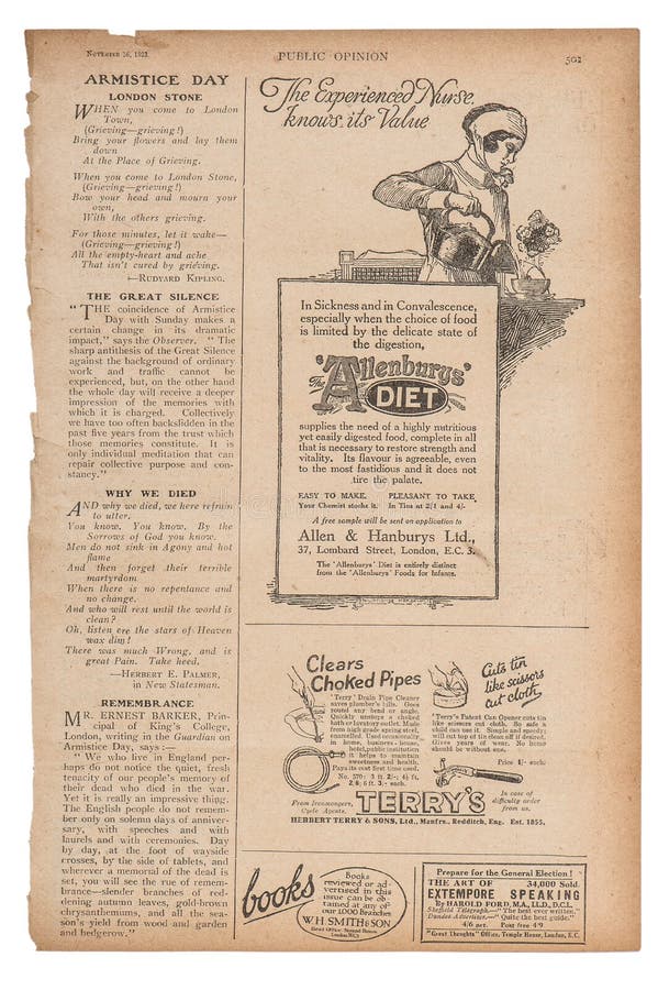 La publicité anglaise des textes de page de journal décrit le magazin de vintage illustration stock La publicité anglaise des textes de page de journal décrit le magazin de vintage illustration stock
