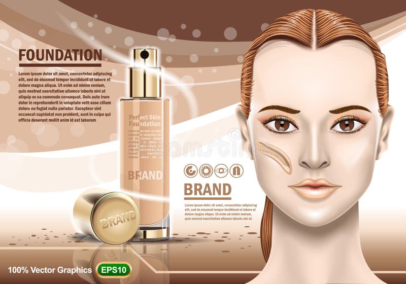 La publicité d'hydrater cosmétique et de la gentille fille montrant la peau saine parfaite Calibre réaliste d'image illustration stock La publicité d'hydrater cosmétique et de la gentille fille montrant la peau saine parfaite Calibre réaliste d'image illustration stock