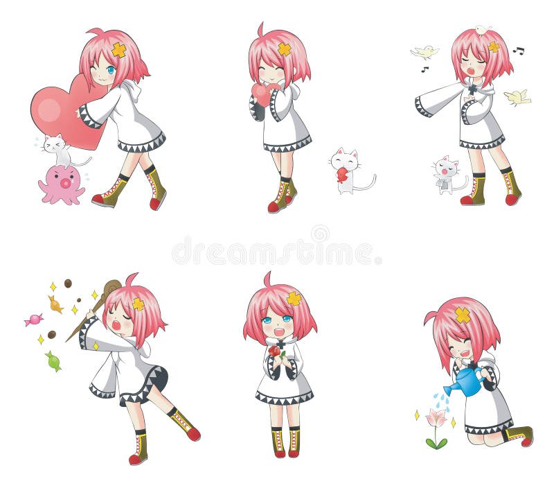 La raccolta bianca della strega ha impostato 4 illustrazione vettoriale La raccolta bianca della strega ha impostato 4 illustrazione vettoriale