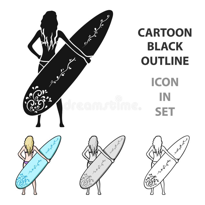 La ragazza sta giudicando un'icona del surf nello stile del fumetto isolata su fondo bianco Illustrazione di riserva praticante i illustrazione di stock La ragazza sta giudicando un'icona del surf nello stile del fumetto isolata su fondo bianco Illustrazione di riserva praticante i illustrazione di stock
