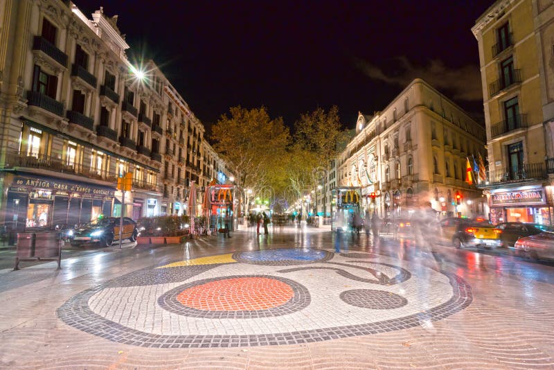 La rambla di Barcellona, Spagna fotografie stock libere da diritti La rambla di Barcellona, Spagna fotografie stock libere da diritti