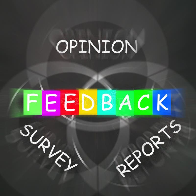 La reacción exhibe informes y encuestas de opiniones