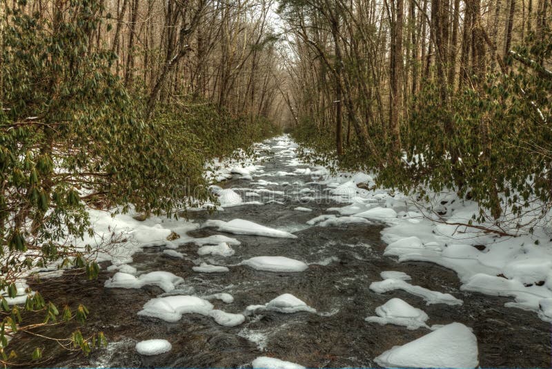 La rivière de Great Smoky Mountains Oconaluftee photo libre de droits La rivière de Great Smoky Mountains Oconaluftee photo libre de droits