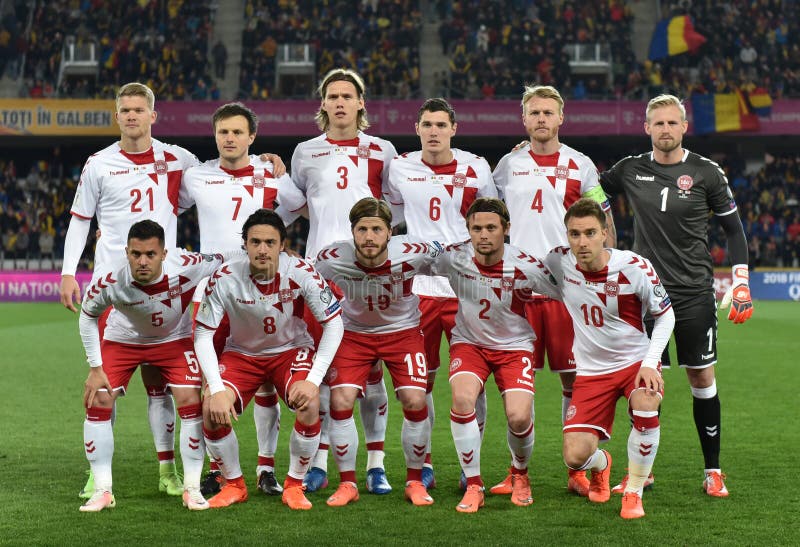 La Romania contro la partita dei qualificatori della coppa del Mondo della Danimarca la FIFA