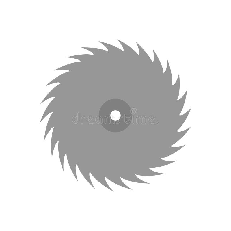 La ronda consideró el icono plano del vector de la muestra del ejemplo Circular rotatoria del cortador del poder industrial de ac libre illustration La ronda consideró el icono plano del vector de la muestra del ejemplo Circular rotatoria del cortador del poder industrial de ac libre illustration
