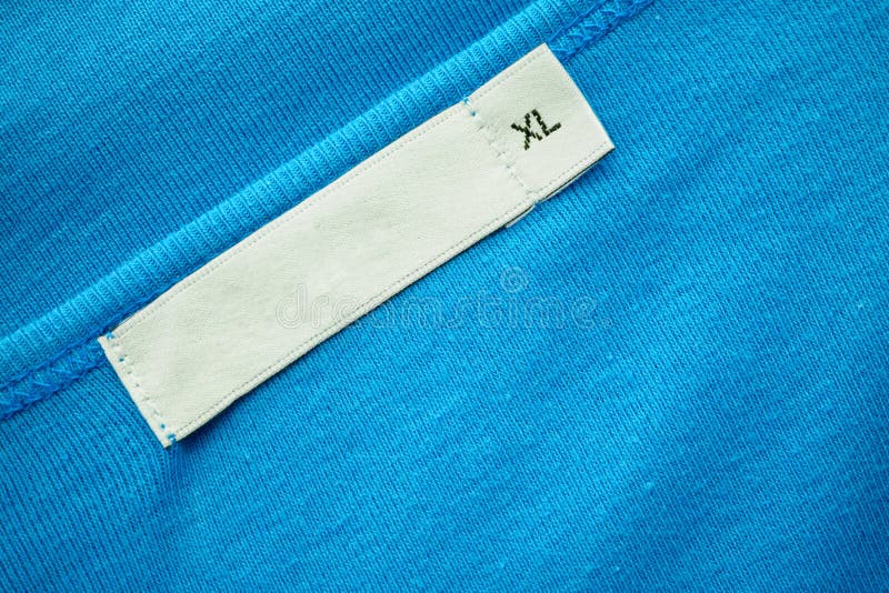 De hecho muy Concesión La Ropa Blanca Del Espacio En Blanco Marca La Etiqueta Con Etiqueta Con  Tamaño Del XL En La Nueva Camisa Azul Foto de archivo - Imagen de fondo,  extracto: 154901602
