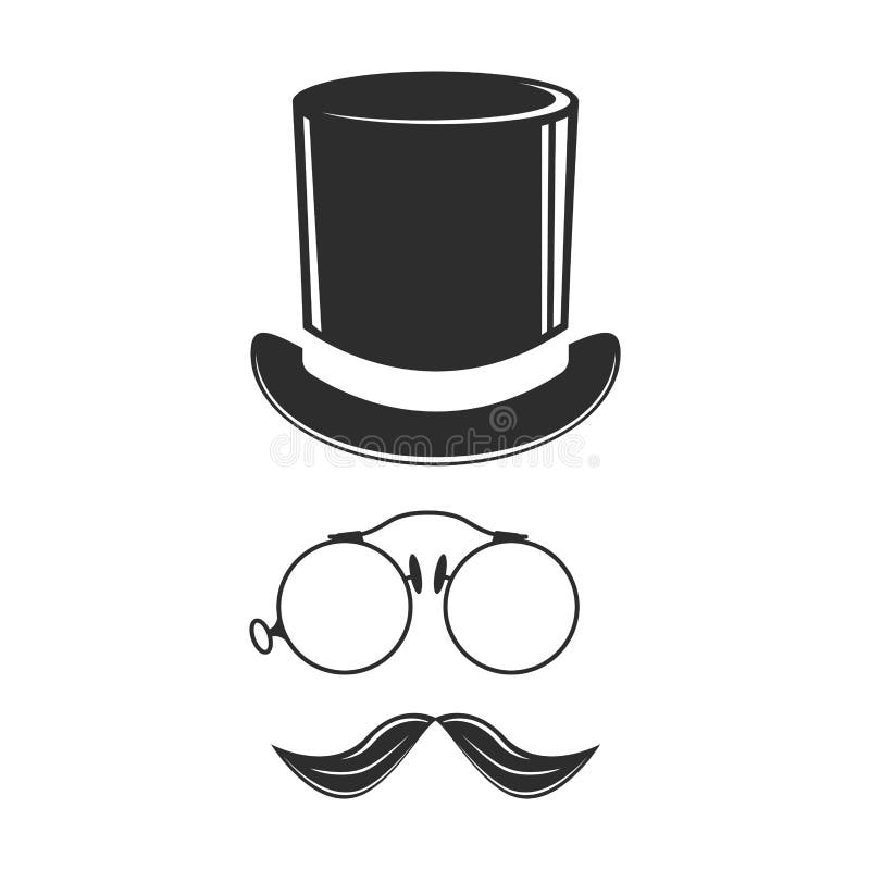 La ropa clásica superior de la elegancia del sombrero de la moda del caballero del negro del elemento moderno del casquillo vecto stock de ilustración La ropa clásica superior de la elegancia del sombrero de la moda del caballero del negro del elemento moderno del casquillo vecto stock de ilustración