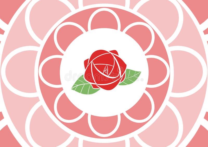 La Rose modeló escena del papel pintado ilustración del vector La Rose modeló escena del papel pintado ilustración del vector