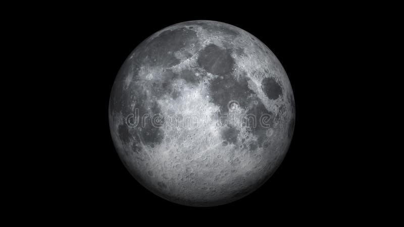 La rotación de la luna aislada sobre negro libre illustration