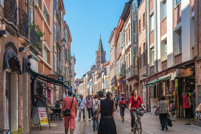 La ruda du Taur en Toulouse, Francia fotografía de archivo libre de regalías La ruda du Taur en Toulouse, Francia fotografía de archivo libre de regalías