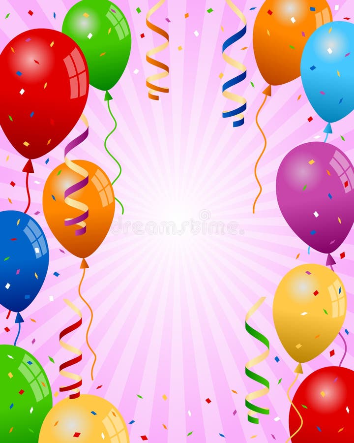 La réception monte en ballon le fond de fille illustration stock La réception monte en ballon le fond de fille illustration stock