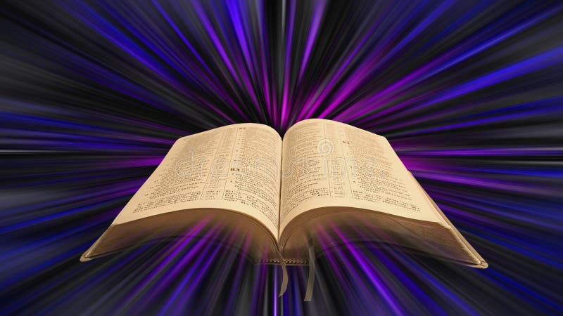 La Sagrada Biblia abierta leyó palabra de dioses para rogar las parábolas de la paz del rezo