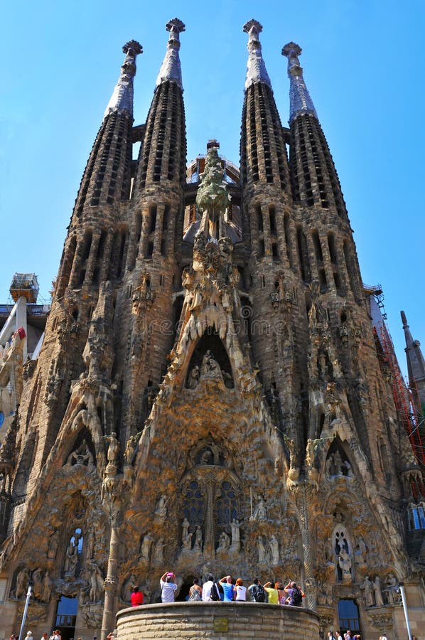 La Sagrada Familia a Barcellona, Spagna immagini stock La Sagrada Familia a Barcellona, Spagna immagini stock