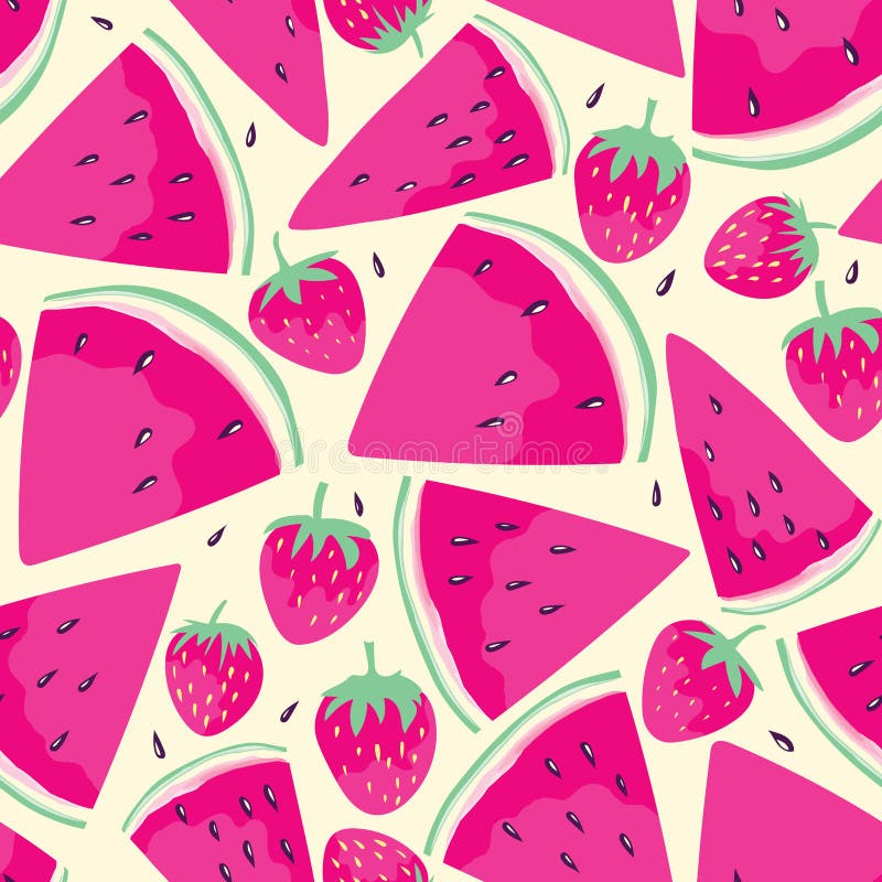 La sandía corta el modelo inconsútil libre illustration