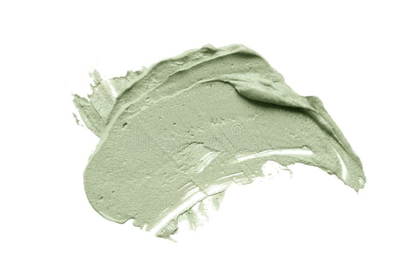 La sbavatura facciale della maschera dell'argilla blu su bianco ha isolato il fondo fotografia stock libera da diritti La sbavatura facciale della maschera dell'argilla blu su bianco ha isolato il fondo fotografia stock libera da diritti