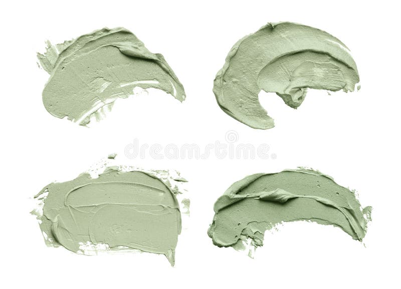 La sbavatura facciale della maschera dell'argilla blu su bianco ha isolato il fondo fotografia stock libera da diritti La sbavatura facciale della maschera dell'argilla blu su bianco ha isolato il fondo fotografia stock libera da diritti