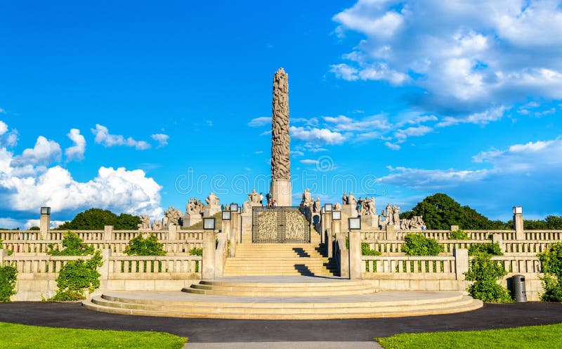 The Monolith sculpture in Frogner Park - Oslo, Norway. The Monolith sculpture in Frogner Park - Oslo, Norway