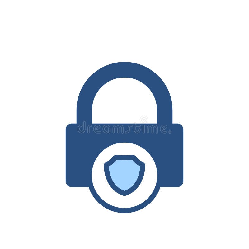 La serratura della guardia della difesa protegge l'icona dello schermo di sicurezza della protezione