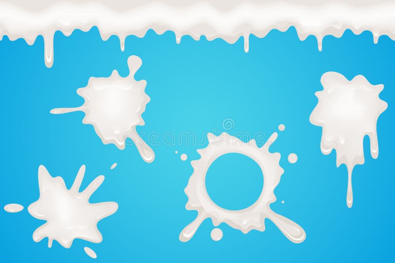 La sgocciolatura scorrente della spruzzata di caduta del latte schizza l'illustrazione liquida senza cuciture di vettore di proge illustrazione vettoriale La sgocciolatura scorrente della spruzzata di caduta del latte schizza l'illustrazione liquida senza cuciture di vettore di proge illustrazione vettoriale