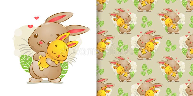 La Sin Costuras De La Conejita Grande Está Sosteniendo a Su Bebé Y Ella Durmiendo Ilustración del Vector - Ilustración de vuelo, detalle: 213392738 La Sin Costuras De La Conejita Grande Está Sosteniendo a Su Bebé Y Ella Durmiendo Ilustración del Vector - Ilustración de vuelo, detalle: 213392738