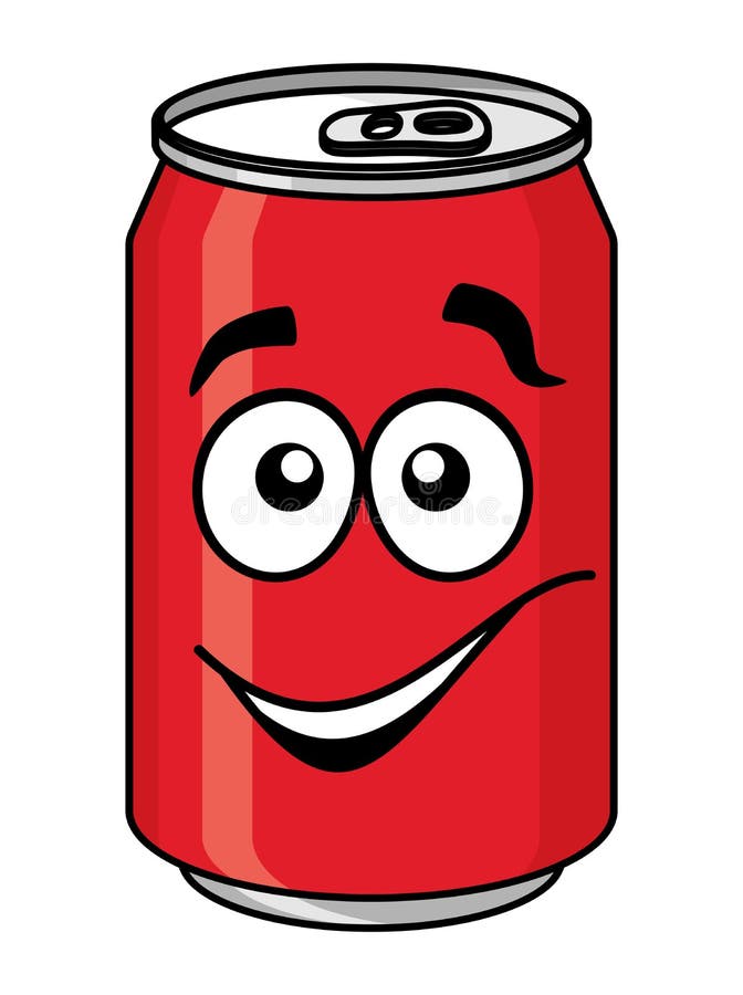 La soda o la bibita rossa del fumetto può illustrazione vettoriale